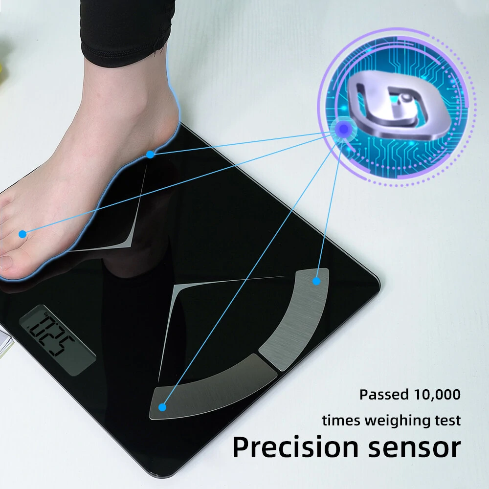 (image for) Mini Smart Body Fat Scale 20 Key Body Data Analyze Scale Providing Diet Exercise Programs Support 180kg Multifunctional Weight Body Fat Scale
